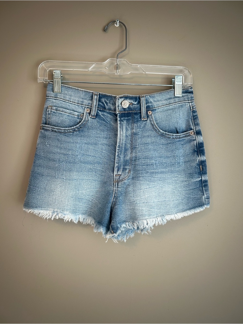 Rewash Faded Light Blue Denim Cutoff Shorts